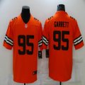 Nike Cleveland Browns #95 Myles Garrett orange Color Rush Limited Jerseys-BD