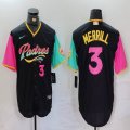 Nike San Diego Padres #3 Jackson Merrill black pink green MLB Baseball jerseys 03