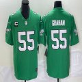 Nike Philadelphia Eagles #55 Brandon Graham Green throwback Color Rush Limited Jersey C patch-BD