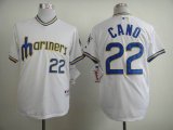 Seattle Mariners Robinson Cano 22 white throwback MLB Jerseys