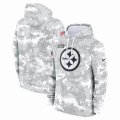 Pittsburgh Steelers Nike Arctic Camo 2024 Salute to Service Club Fleece Pullover Hoodie