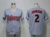 Arizona Diamondbacks 2 Johnson Grey mlb jerseys