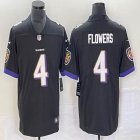 Nike Baltimore Ravens #34 Zay Flowers black Color Rush Limited Jersey