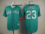 Seattle Mariners #23 Nelson Cruz green mlb baseball jersey