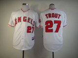 Anaheim Angels 27 TROUT White baseball Jerseys