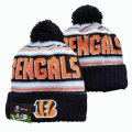 2024 Cincinnati Bengals black white orange NFL Sports Cuffed Knit Hats