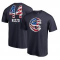 Men's Chicago Cubs Anthony Rizzo Fanatics Branded Navy 2018 Memorial Day Banner Wave Player T-Shirt