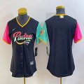 Youth Nike San Diego Padres blank black majestic baseball jerseys big logo 02