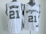 Adidas San Antonio Spurs #21 Tim Duncan White NBA Revolution 30 Jersey