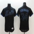 2016 New York Mets 34# Noah Syndergaard black Flexbase Authentic Collection Jersey