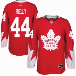 Custom 2017 Toronto Maple Leafs Morgan Rielly #44 red hockey jersey