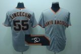 San Francisco Giants 55# lincecum gray MLB Signature Jersey