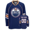 Reebok Edmonton Oilers Customized Dark Blue Third Authentic Man NHL Jersey