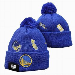 2024 Golden State Warriors blue NBA Sports Cuffed Knit Hats 01