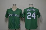 seattle mariners GRIFFEY 24 green baseball signature jerseys