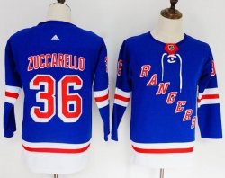 Women Adidas New York Rangers Mats Zuccarello 36# blue hockey jersey