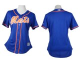 women New York Mets blank Blue MLB Jerseys(1)