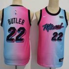 Youth Miami Heat #22 Jimmy Butler pink skyblue nike nba basketball jerseys city version