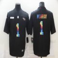 Arizona Cardinals #1 Kyler Murray black nike Color Rush Limited Jersey Rainbow version-BD