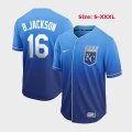 Nike Kansas City Royals #16 Bo Jackson Blue drift baseball jersey