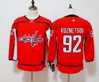 Youth Adidas Washington Capitals #92 Evgeny Kuznetsov red hockey jersey