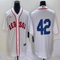 Nike Boston Red Sox #42 Jackie Robinson white majestic MLB baseball jerseys-BD