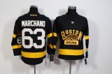 2015 Boston Bruins Brad Marchand #63 Black New ice hockey Jerseys winter patch