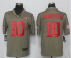 Nike San Francisco 49ers 10 Garoppolo Olive Salute To Service Limited Jersey