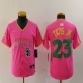 Youth Nike San Diego Padres #23 Fernando Tatis Jr. pink MLB Baseball jerseys