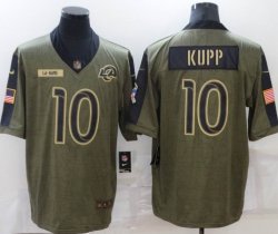 Nike Los Angeles Rams #10 Cooper Kupp green 2021 Salute to Service Limited Jersey