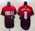 Nike Philadelphia Phillies #8 Nick Castellanos red majestic baseball jersey city version 01