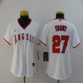 Women Nike Anaheim Angels #27 Mike Trout white majestic baseball Jersey