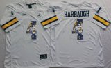 Michigan Wolverines #4 Jim Harbaugh White fashion college football jersey