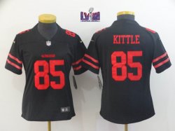 Women 49ers George Kittle #85 nike black Color Rush Limited Jersey