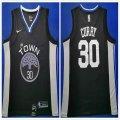 Golden State Warriors #30 Stephen Curry black NBA basketball jerseys city version -HL