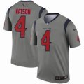 Nike Houston Texans #4 Deshaun Watson gray NFL Jersey Inverted version