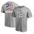 Men's Colorado Rockies Nolan Arenado Fanatics Branded Heather Gray 2018 Memorial Day Banner Wave Player T-Shirt