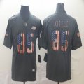 Nike 49ers #85 George Kittle Carbon black usa flag Color Rush Limited Jersey