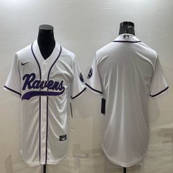 Nike Los Angeles Rams blank white baseball jerseys Joint name-BD