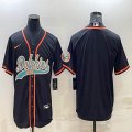 Nike Miami Dolphins blank black baseball jerseys Joint name-BD