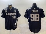 Nike Oakland Raiders #98 Maxx Crosby black baseball jerseys Joint name-BD 02