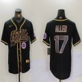 Buffalo Bills 17# Josh Allen black nike baseball jerseys Joint name-BD 05