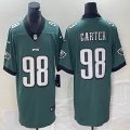 Nike Philadelphia Eagles #98 Jalen Carter green Color Rush Limited Jersey -BD