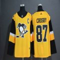 Adidas Pittsburgh Penguins #87 Sidney Crosby yellow NHL Jerseys