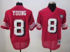 San Francisco 49ers #8 Young Red Throwback jersey with 75th patch