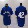 Toronto Blue Jays #42 blue nike baseball jerseys-BD