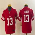 Youth Nike San Francisco 49ers #13 Brock Purdy red Color Rush Limited Jersey 03