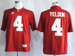 Alabama Crimson Tide T.J Yeldon 4 red College Football Limited Jerseys