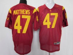 USC trojans #47 Clay Matthews Red NFL NCAA Jersey