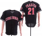 Cincinnati Reds #21 Todd Frazier black majestic baseball jersey